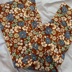 Floral flare pants